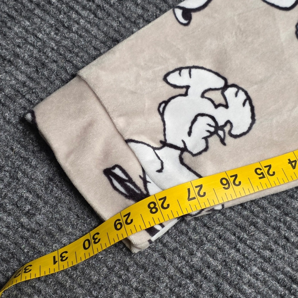 Primark Snoopy Peanuts Pajama Set Women's Size 2XS Beige Fleece Shirt‎ Joggers - Picture 15 of 15